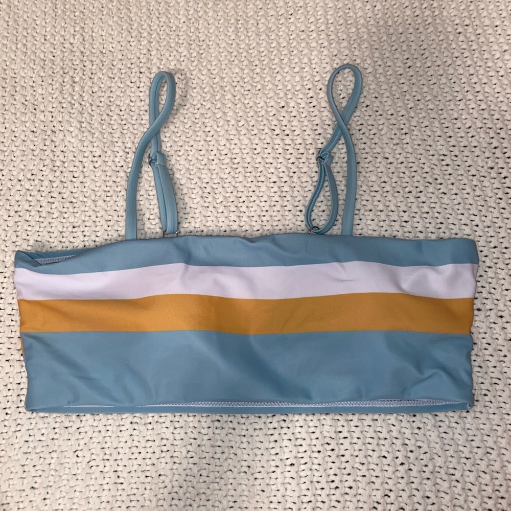 striped bikini top